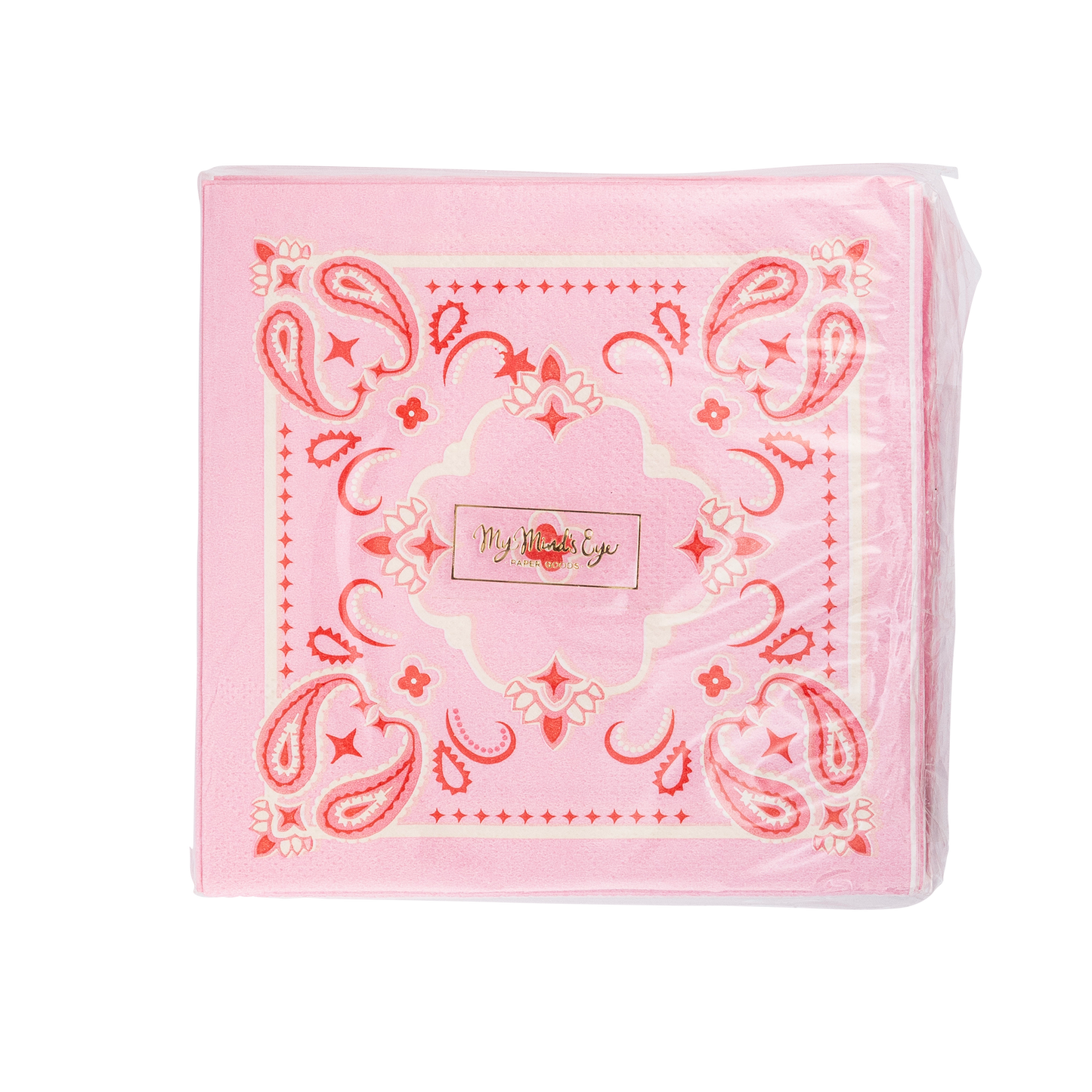 Pink Bandana Paper Cocktail Napkin