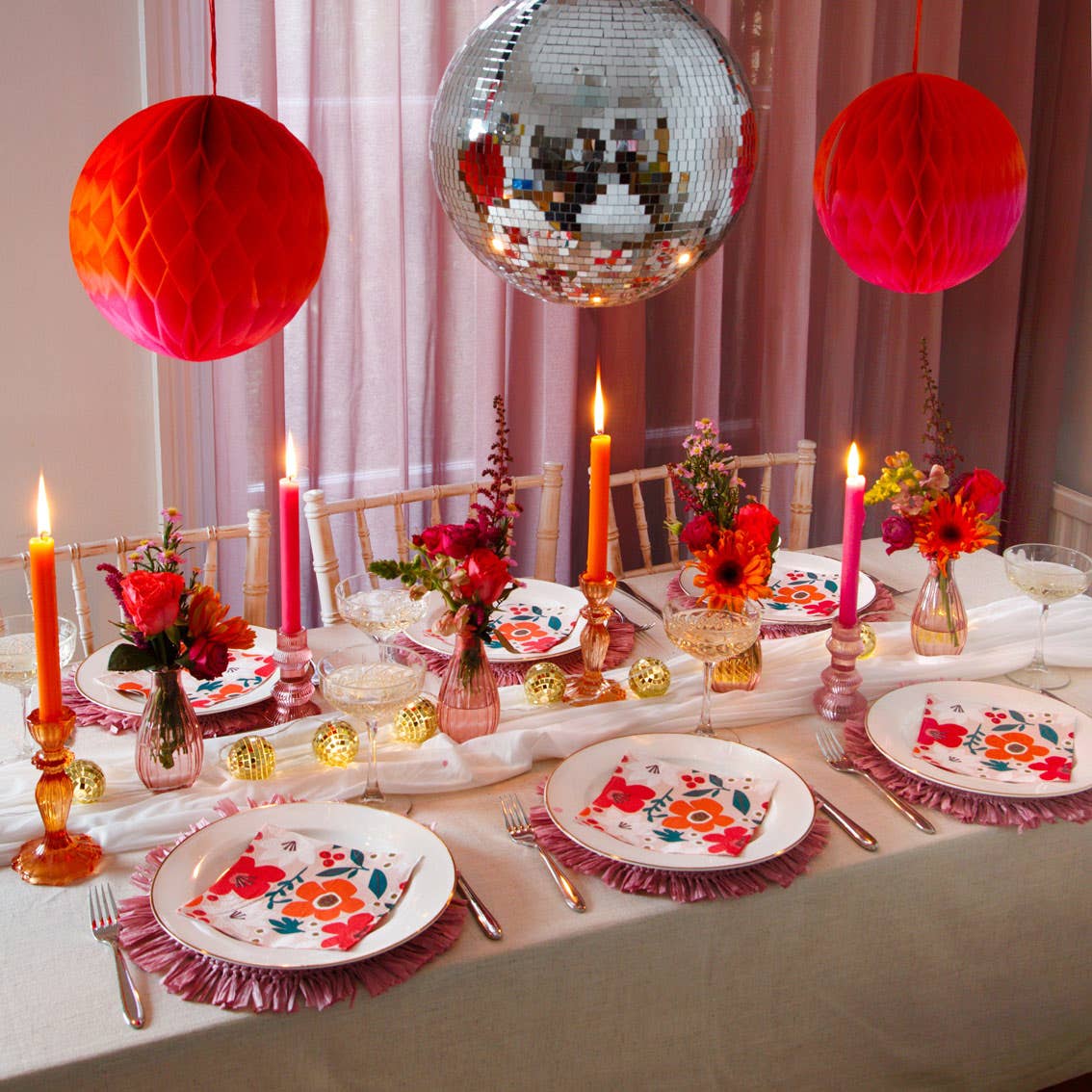 Gold Disco Ball String Lights, Barbie Party - 5ft