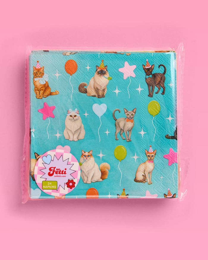 Cat Party Dinner Napkins
