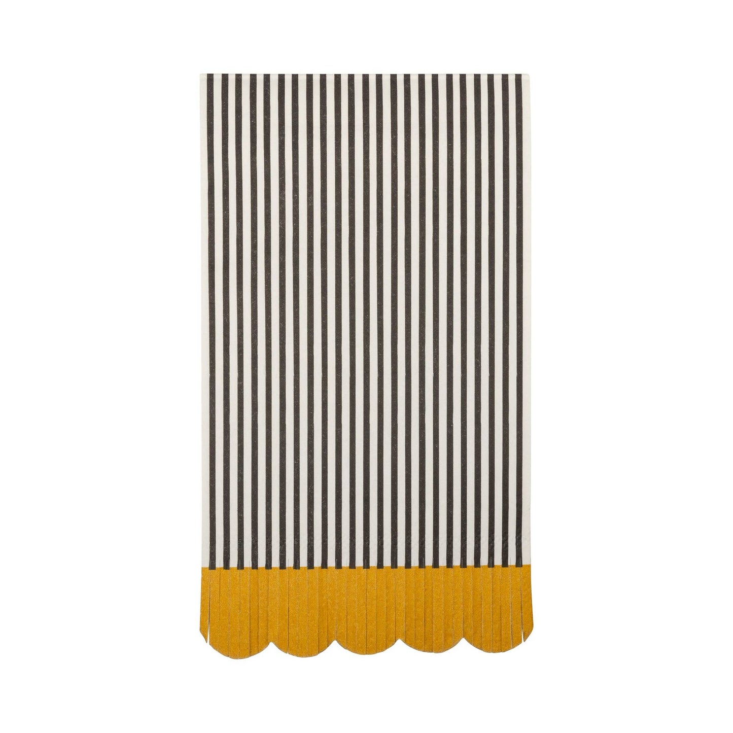 Black & Cream Striped Dinner Napkin