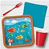 Fisherman Square Paper Dinner Plates (16 Count)