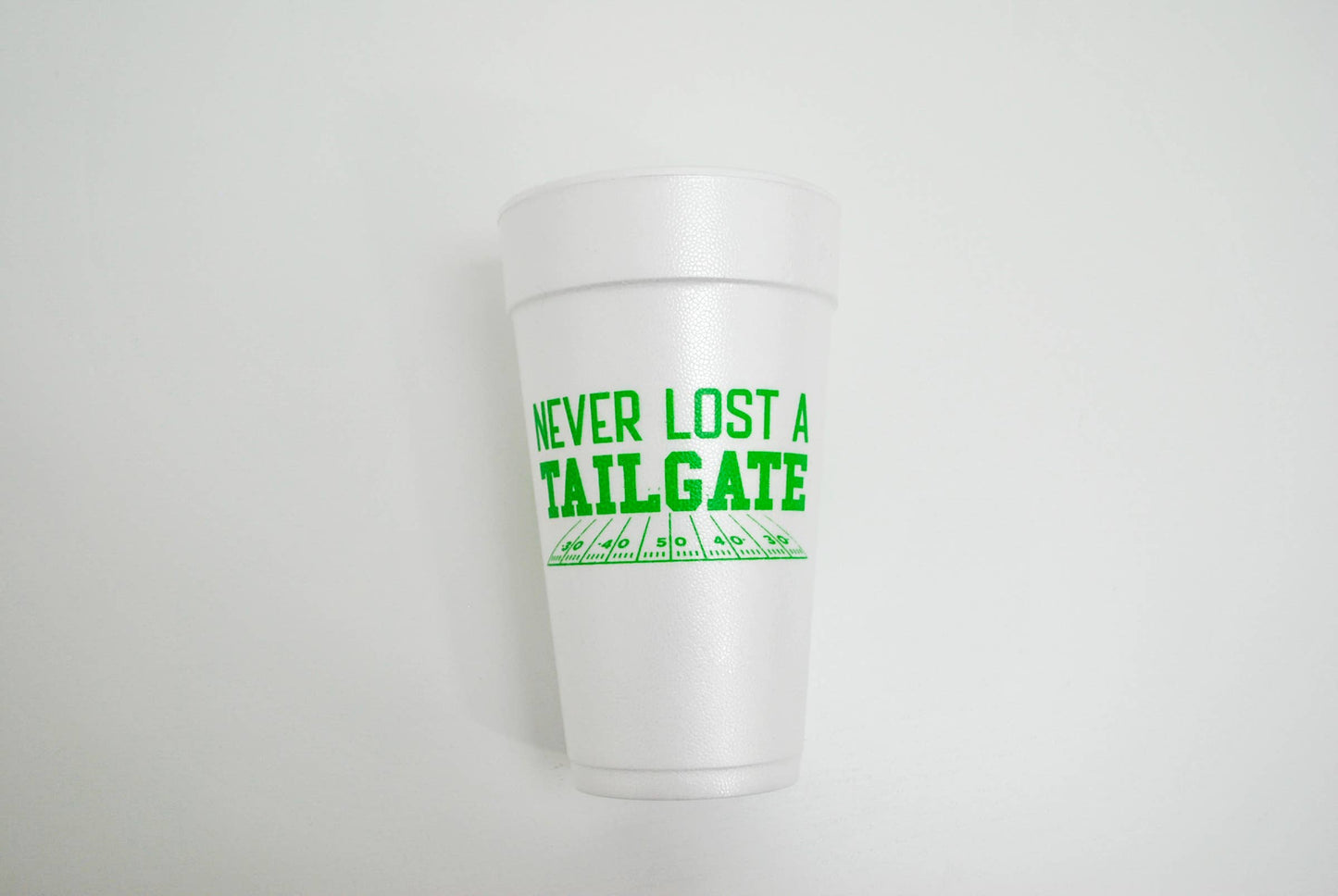 20oz. Styrofoam Cup 10 Pack Sleeve {Never Lost Tailgate}