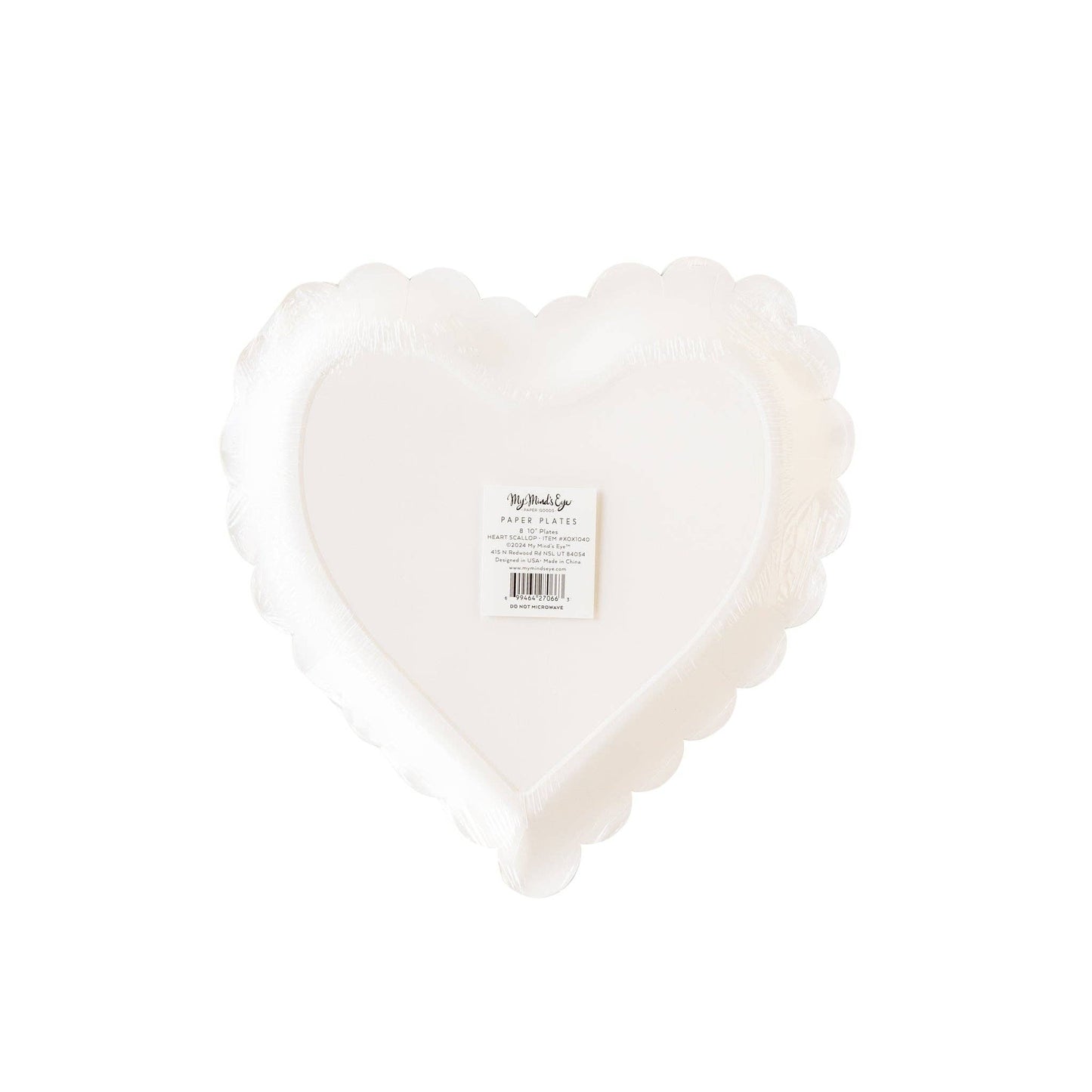 Scalloped Heart Paper Plate