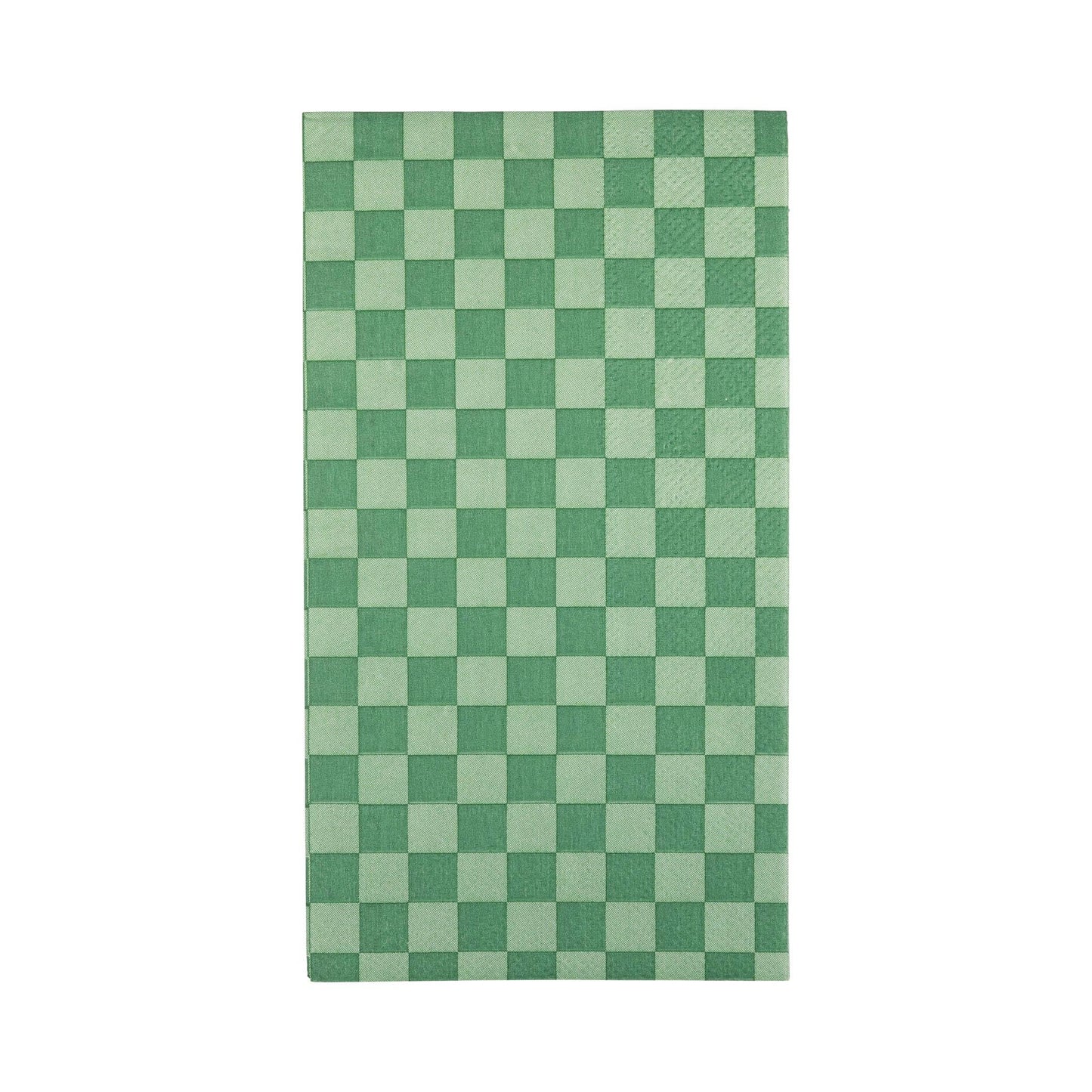 Green Checkers Paper Napkins