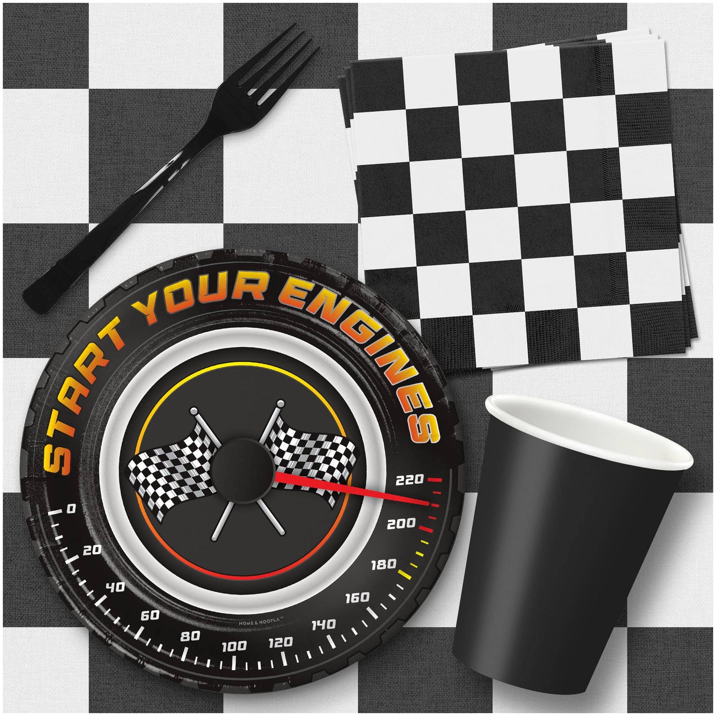 Race Dessert Paper Plates (16 Count)