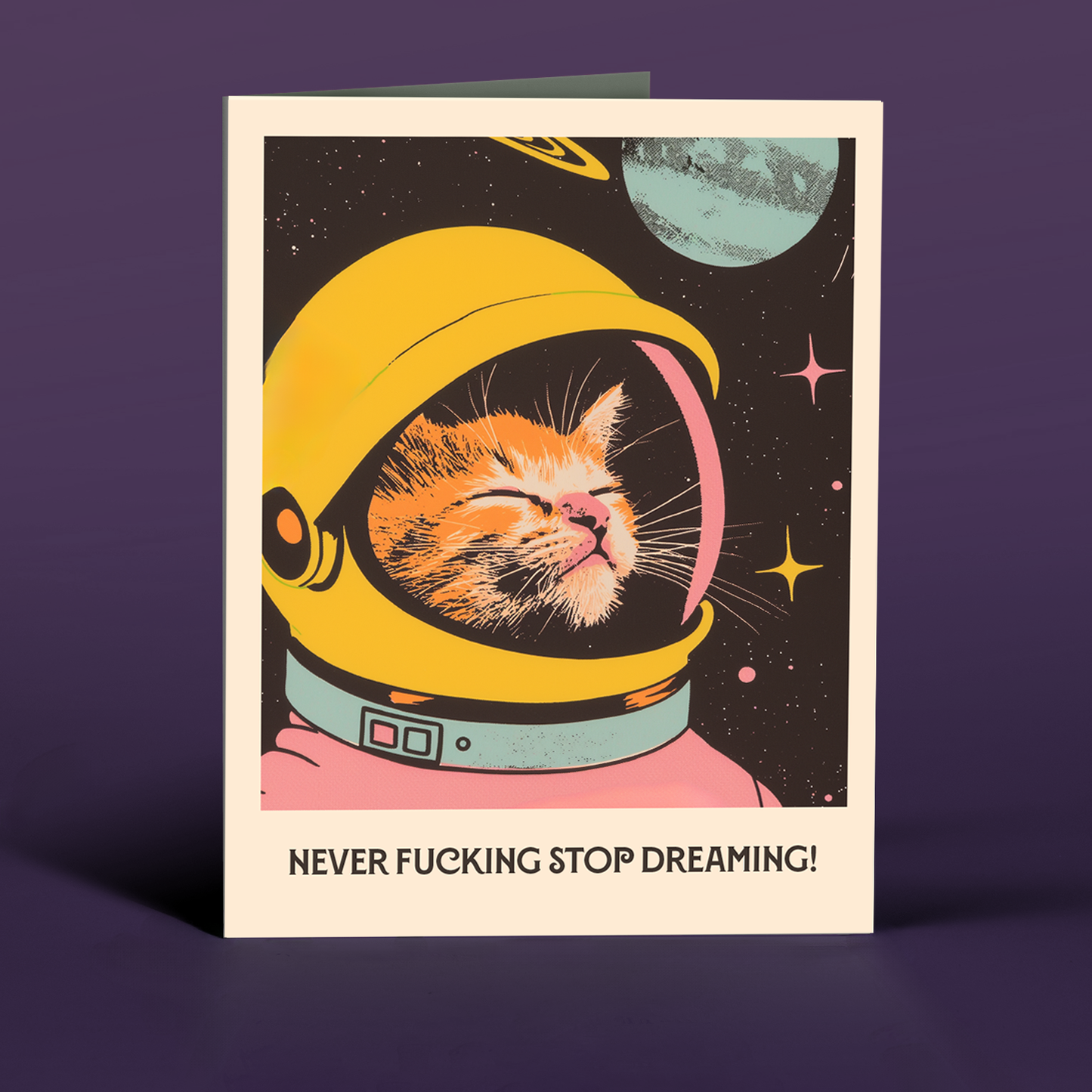 SPACECAT DREAMS funny card