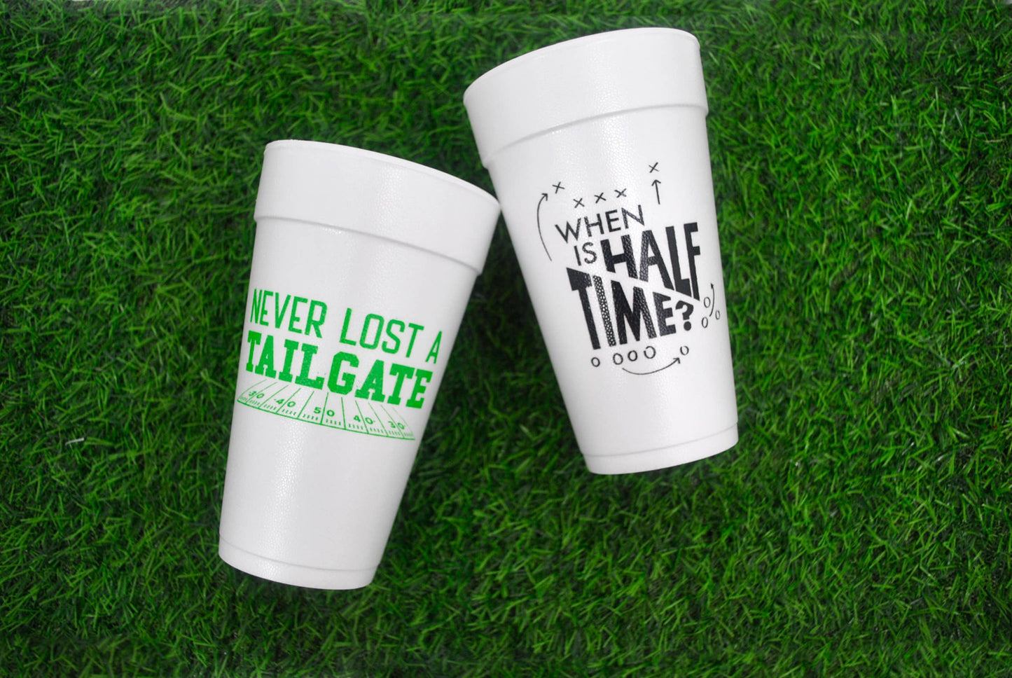 20oz. When's Half Time Styrofoam Cup