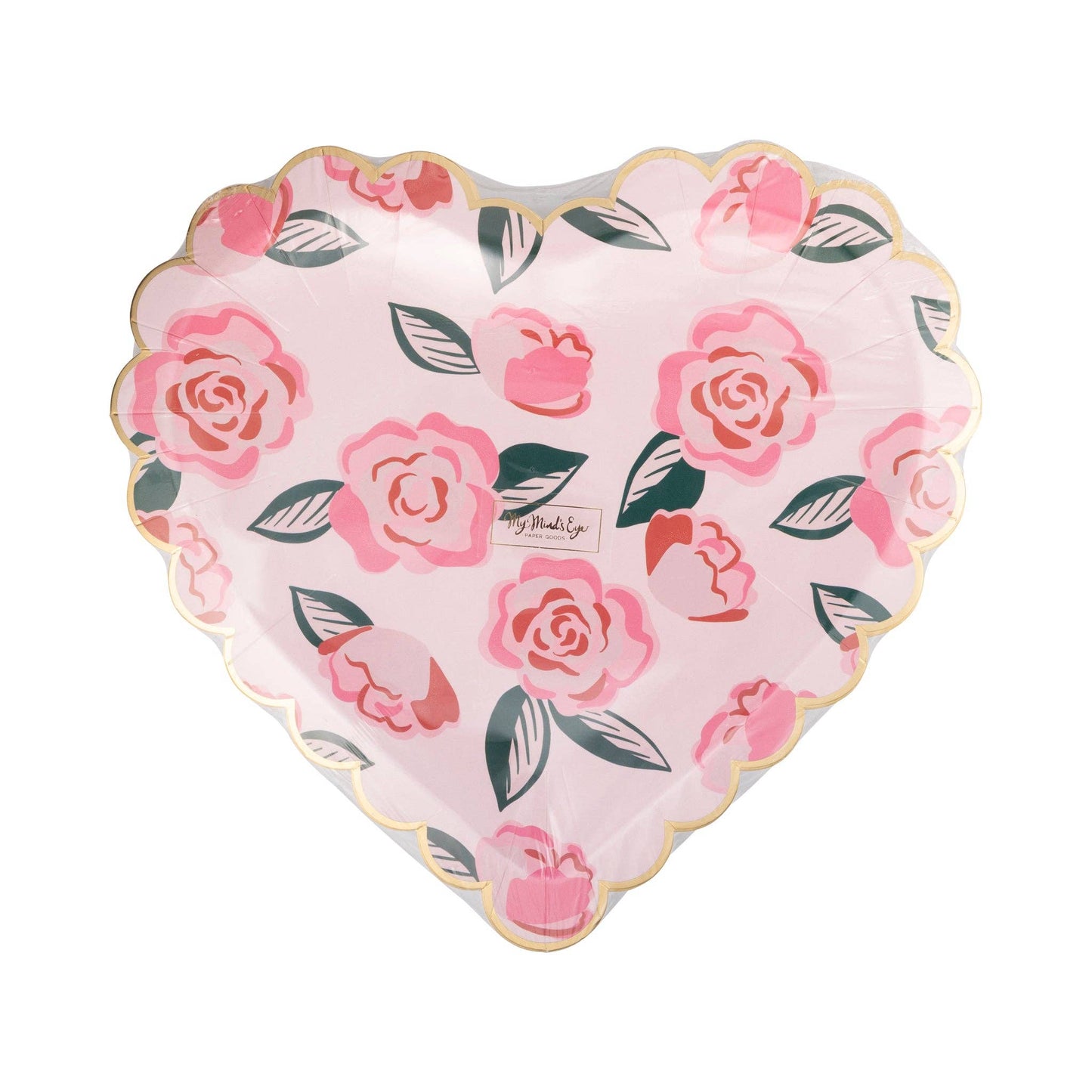 Roses scalloped heart plate