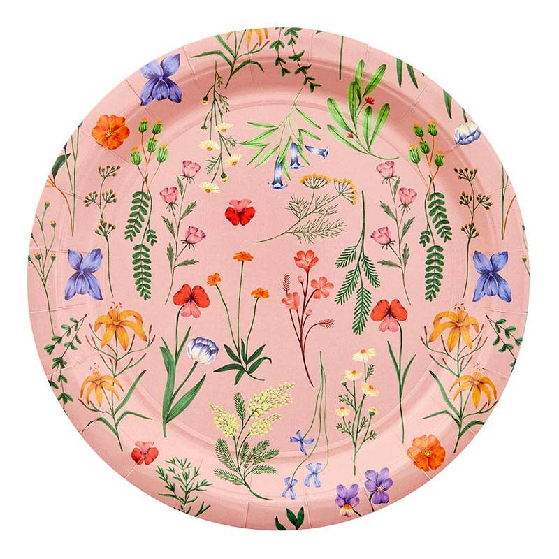 Paper Plate - Boho Flowers - 12ct