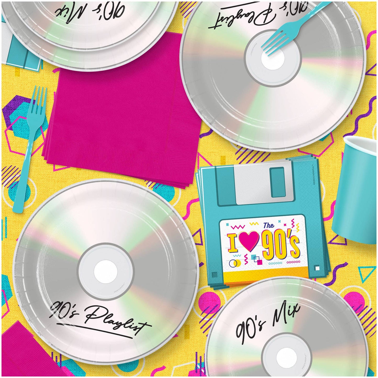 90's Theme CD Party Dinner Plate (16ct)