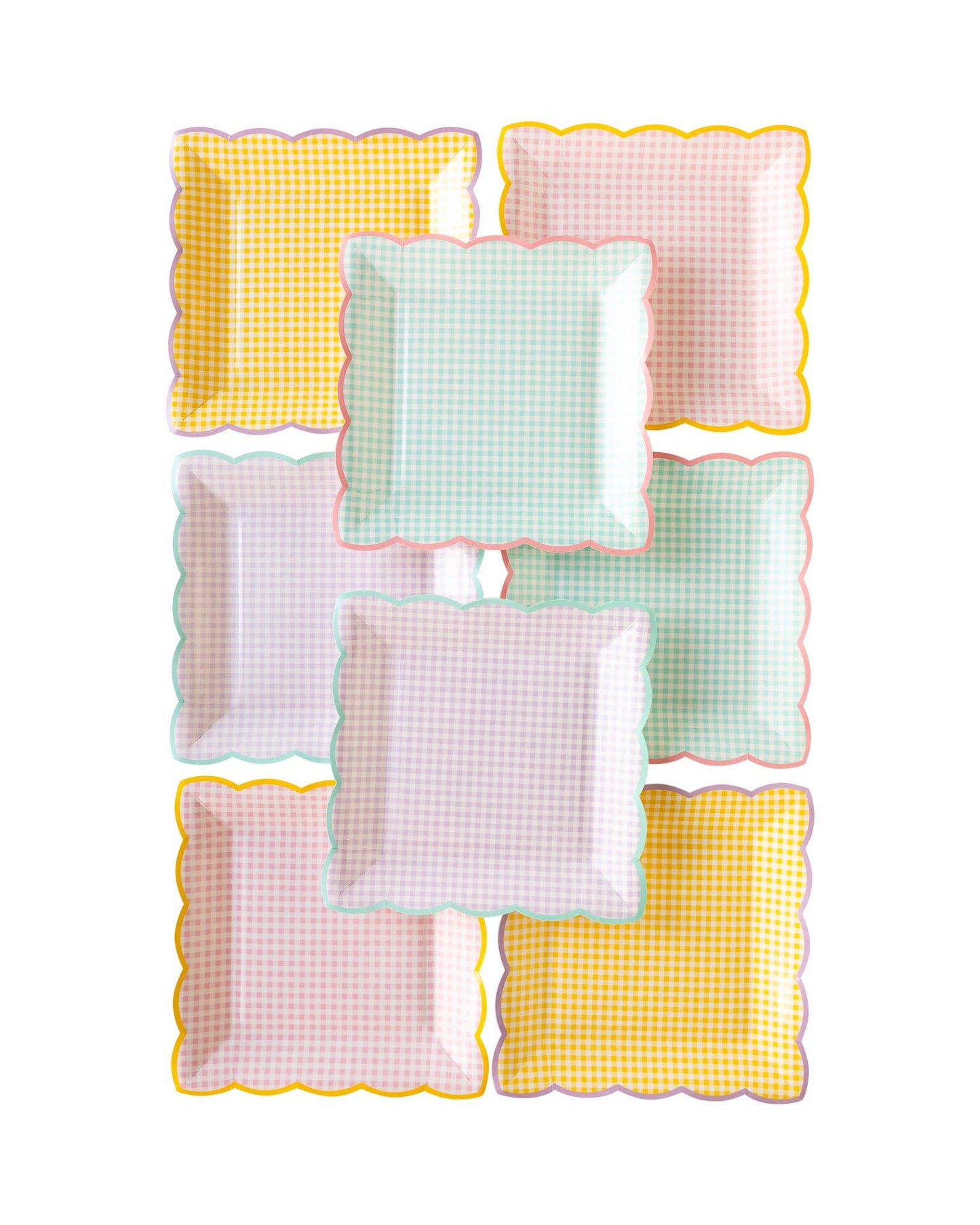 Gingham Plate Set