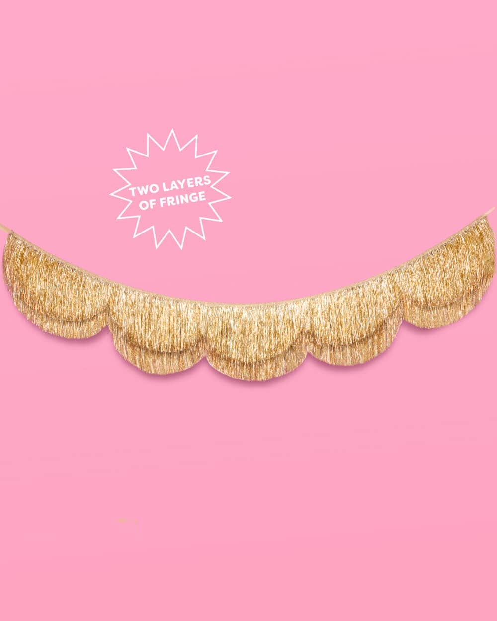 Stay Golden Scalloped Fringe