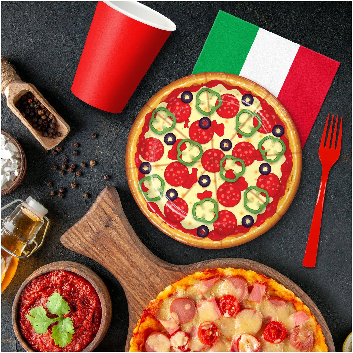 Pizza Party Dessert Plates (16 ct)