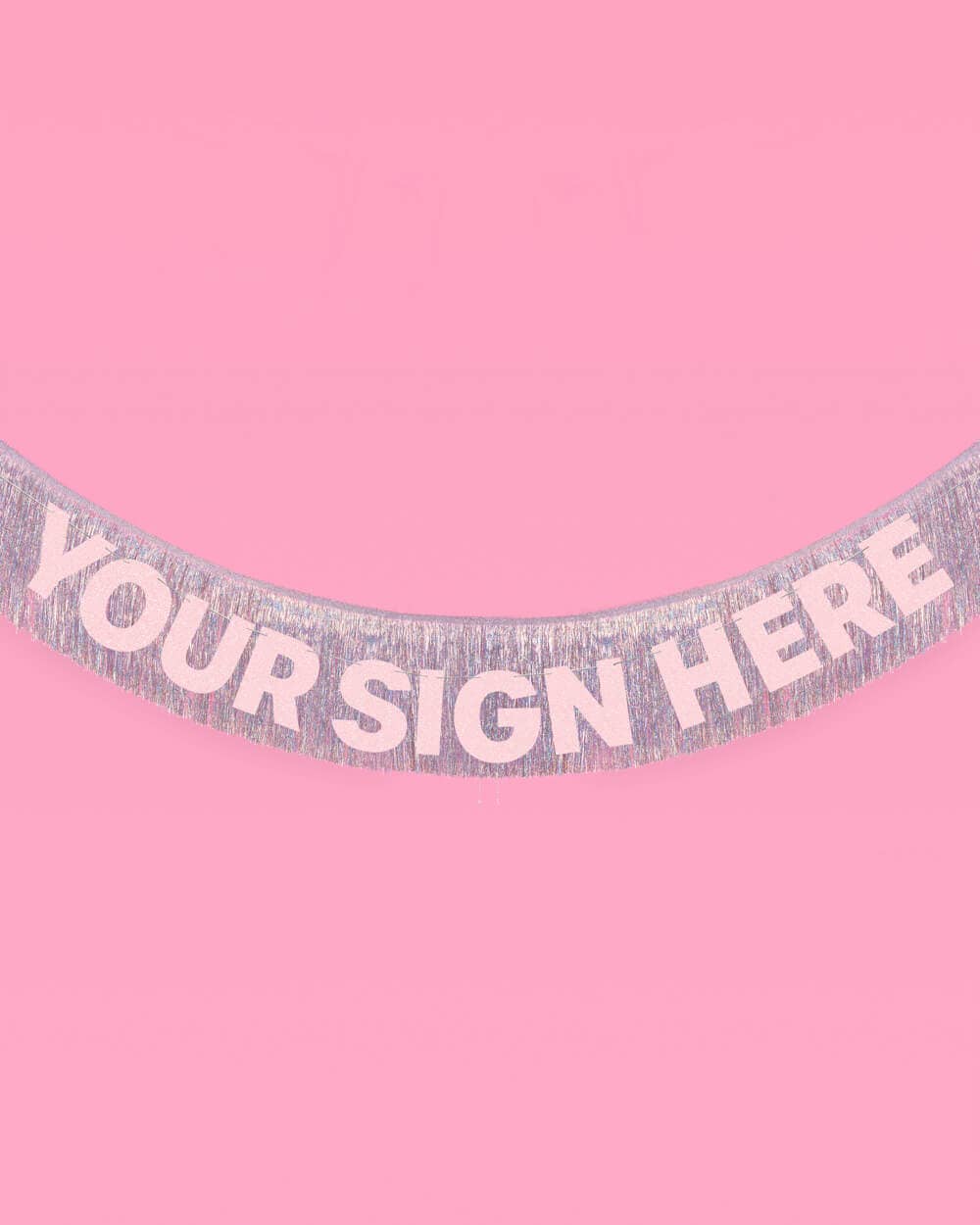 Iridescent Fringe Foil Banner