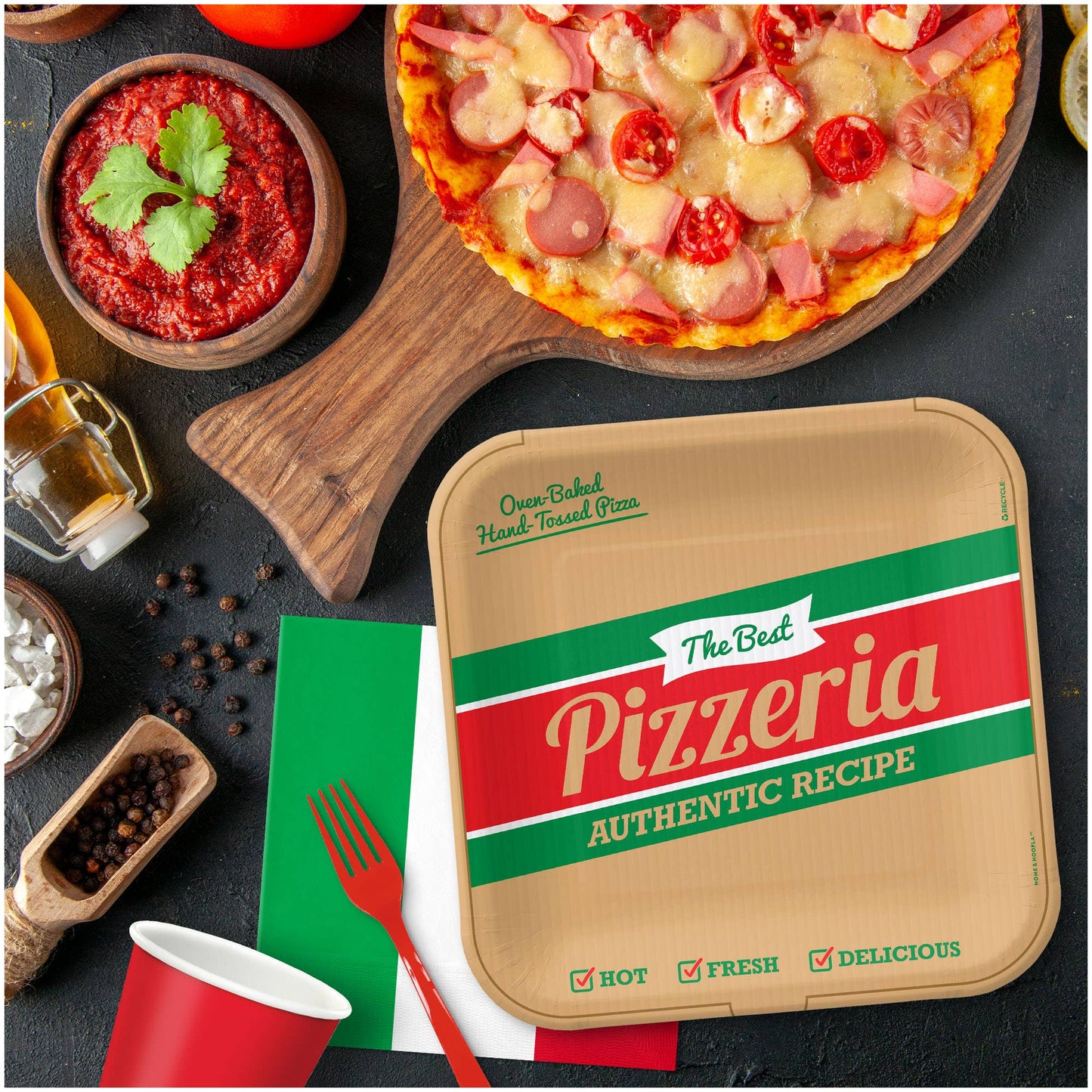 Pizza Dinner Paper Plates (16 Count)