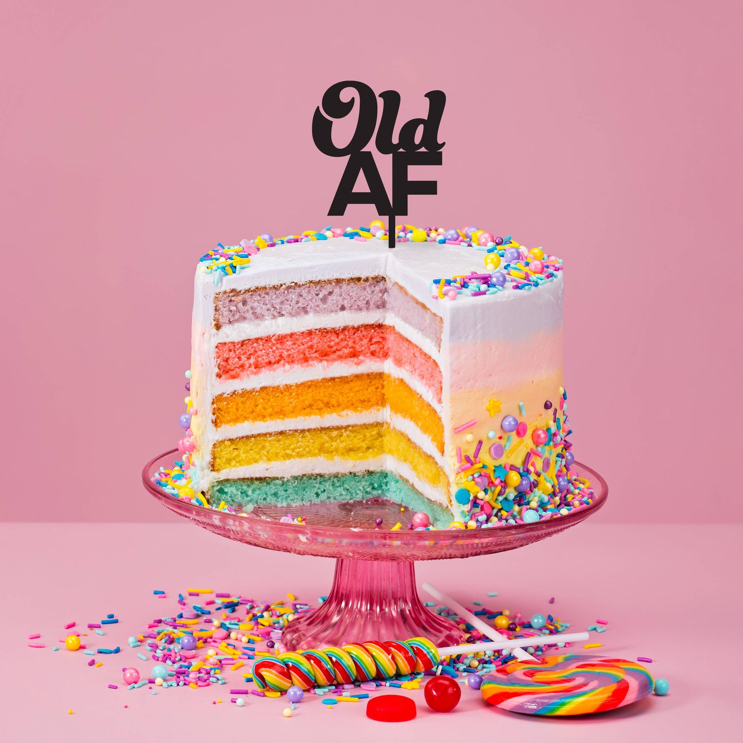 Old AF Birthday Acrylic Cake Topper