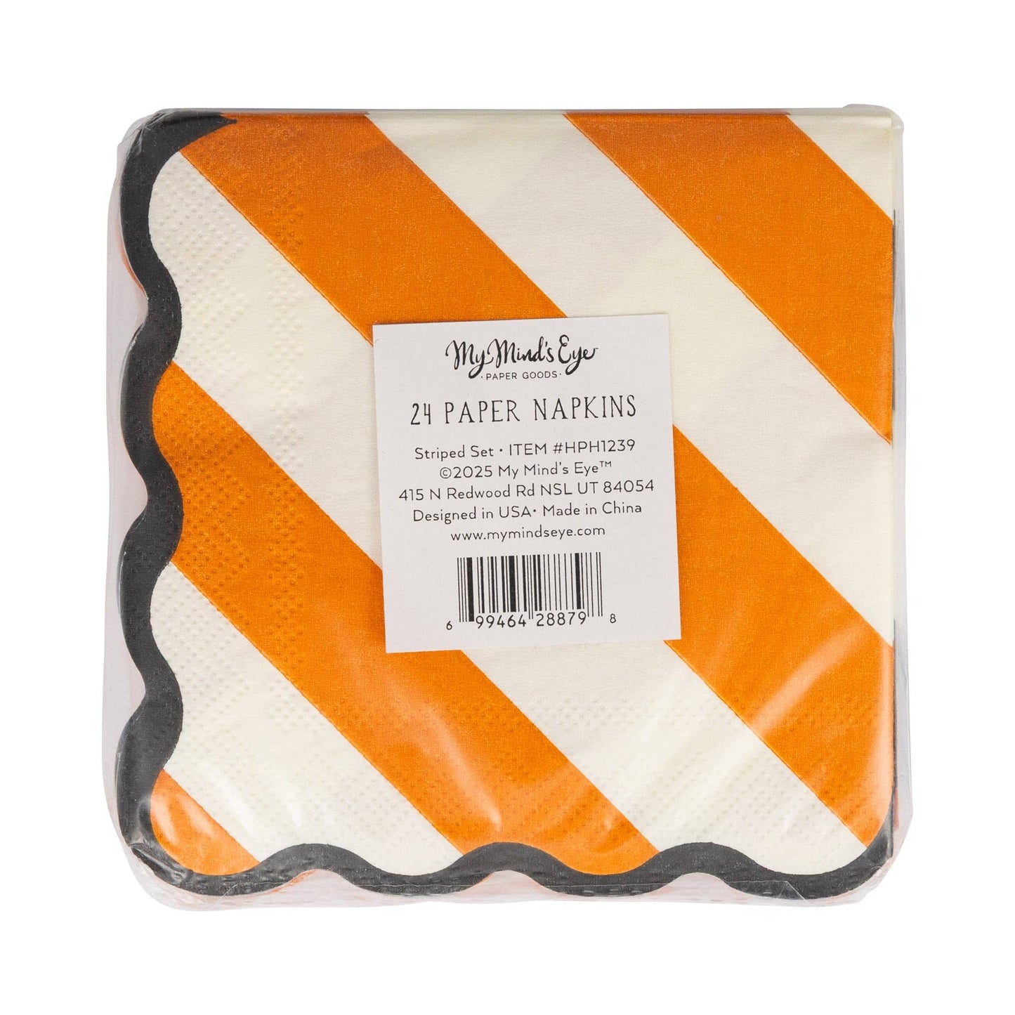 Striped Cocktail Napkin Set