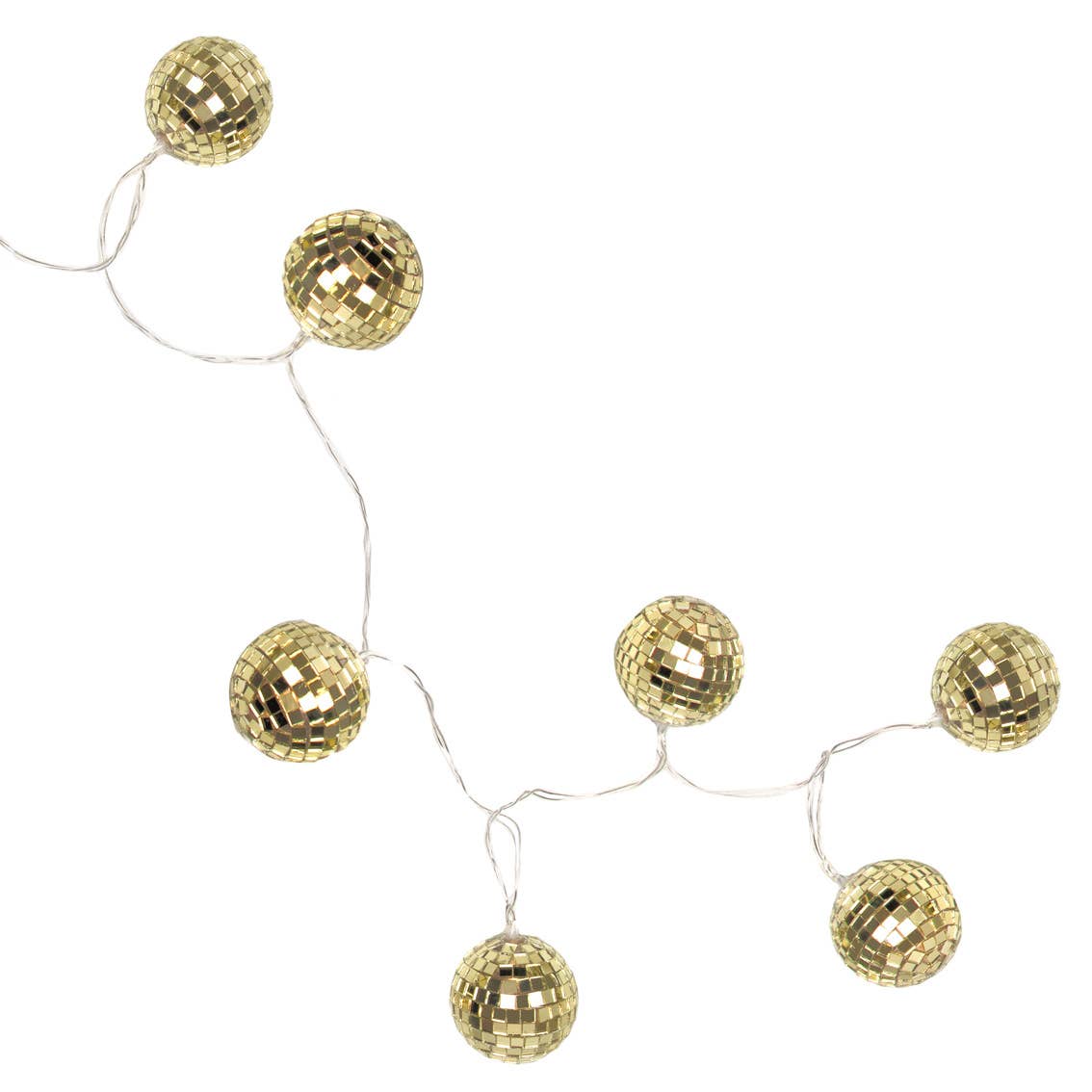 Gold Disco Ball String Lights, Barbie Party - 5ft