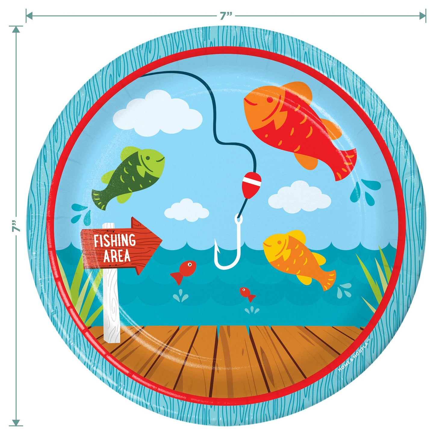 Fisherman Theme Party Dessert Plate (16ct)