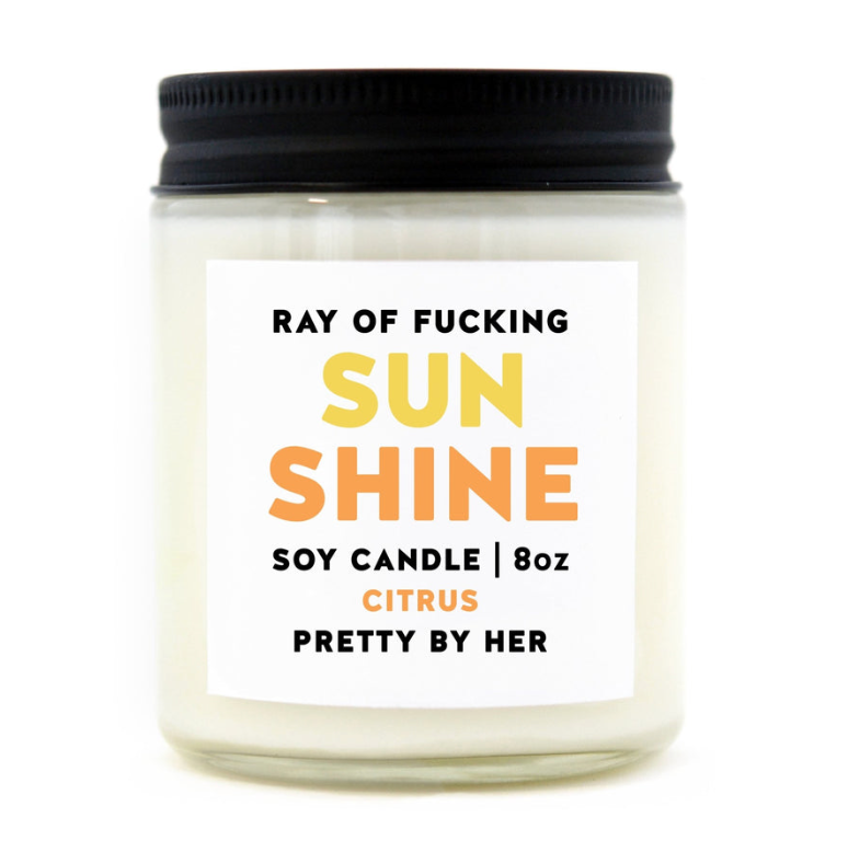 Ray of Fucking Sunshine Candle