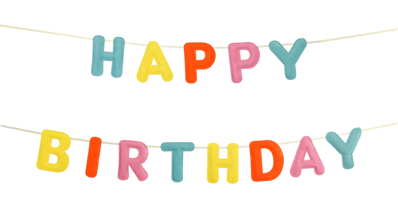 Happy Birthday Felt Banner