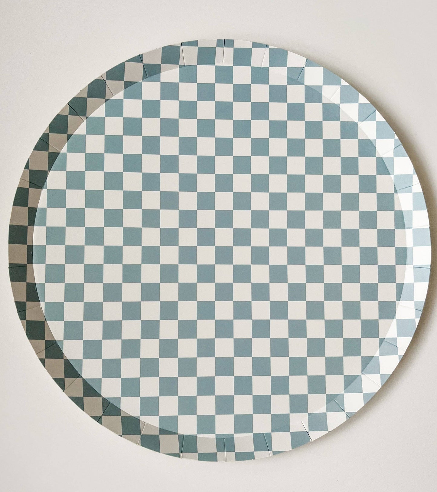 Checkered Blue Plate XL
