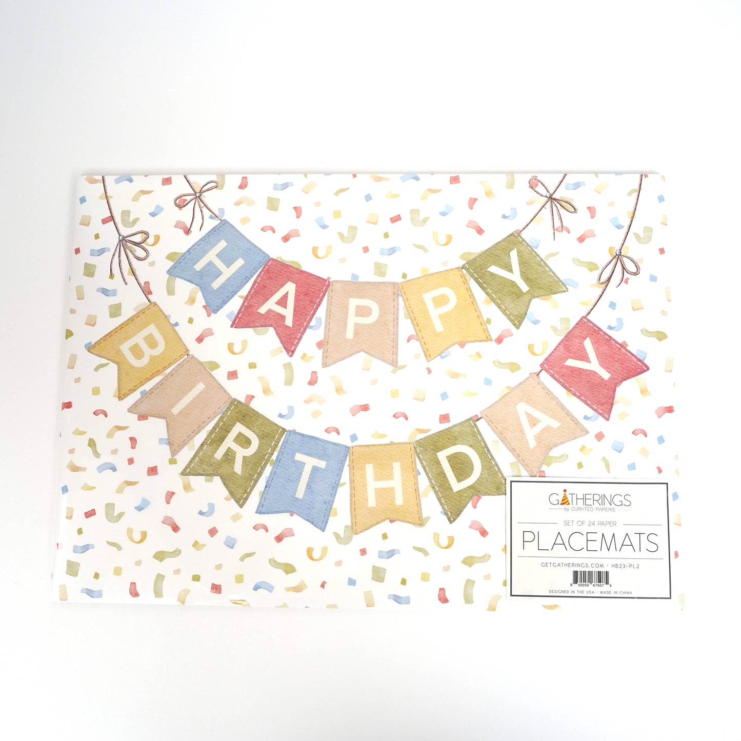 Happy Birthday Garland Paper Placemat