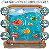 Fisherman Square Paper Dinner Plates (16 Count)