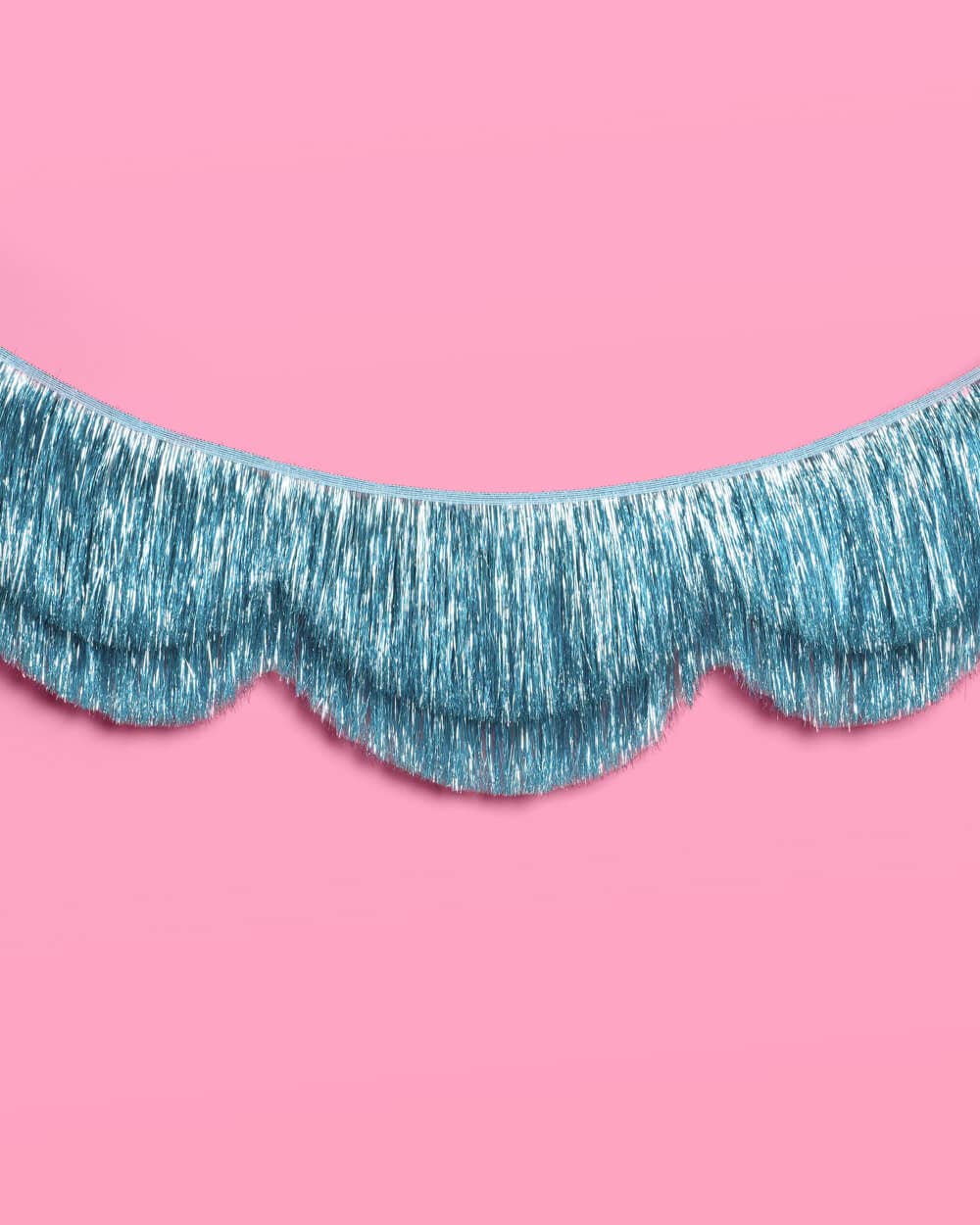 Blue Scallop Fringe Banner