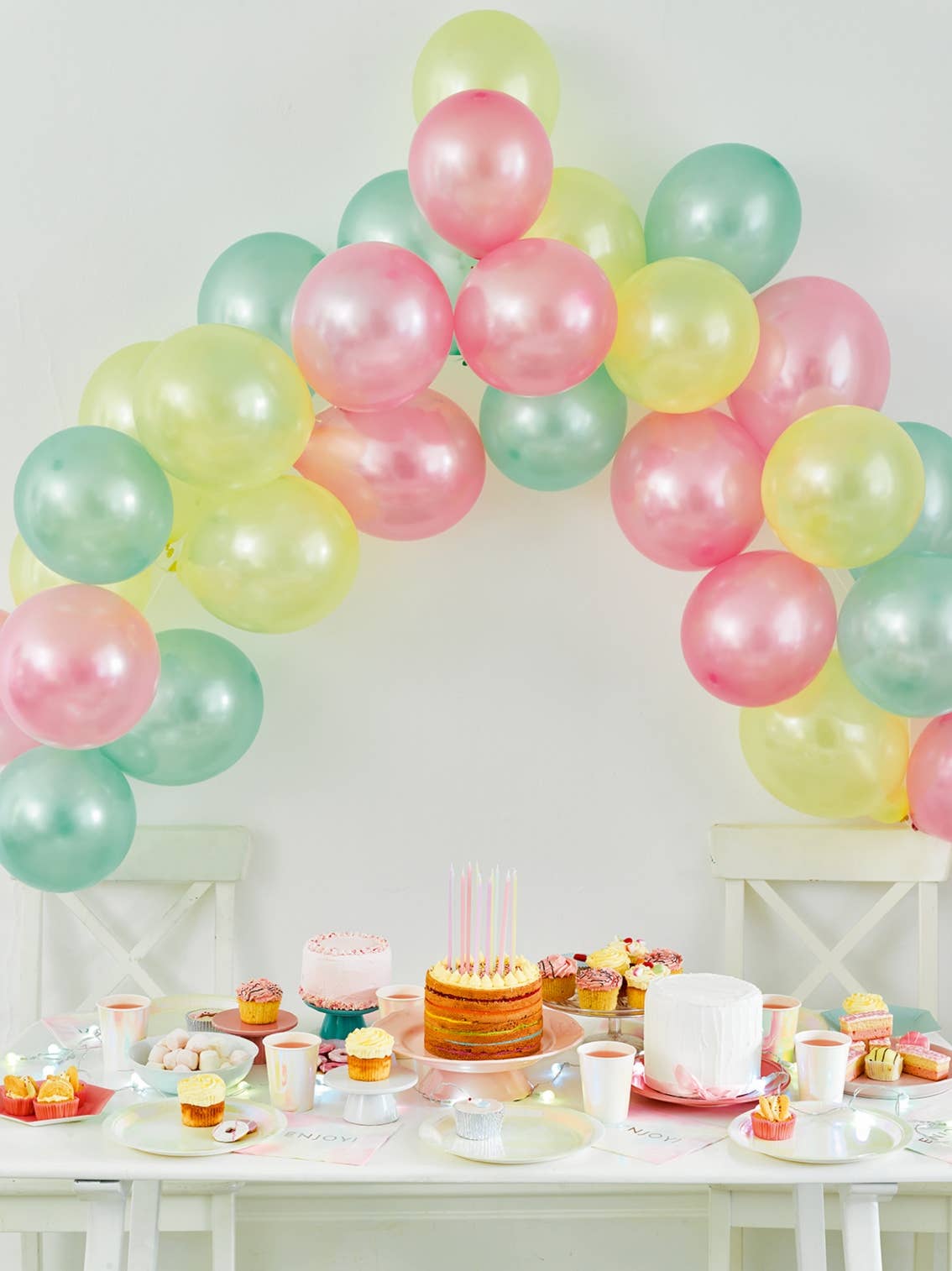 Pastel Iridescent Party Cups - 12 Pack