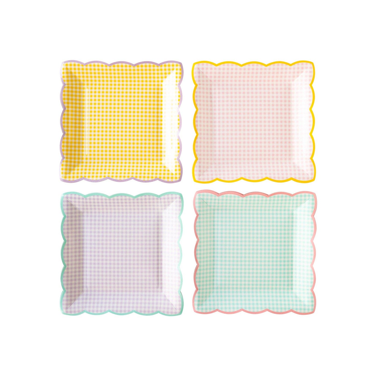 Gingham Plate Set