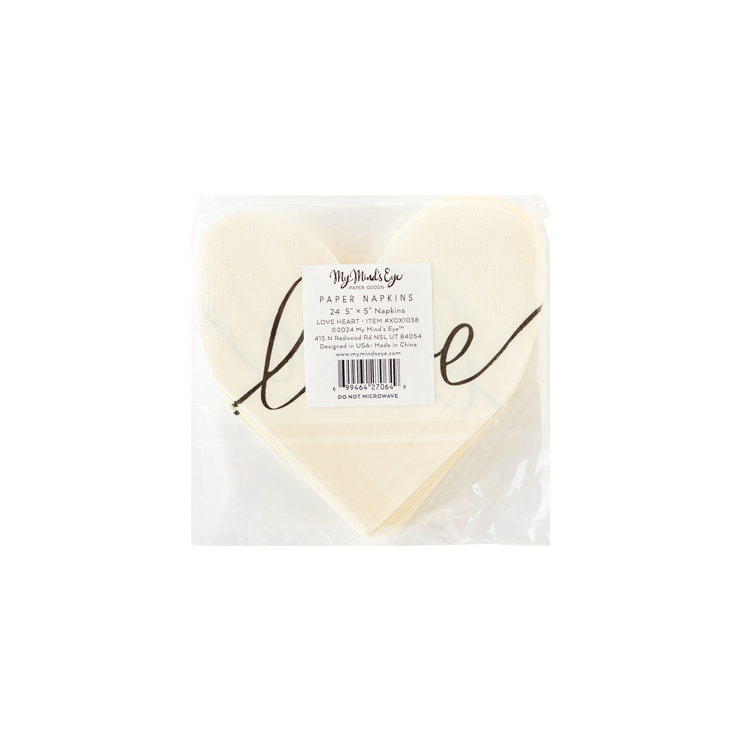 Love Heart Shaped Paper Napkin