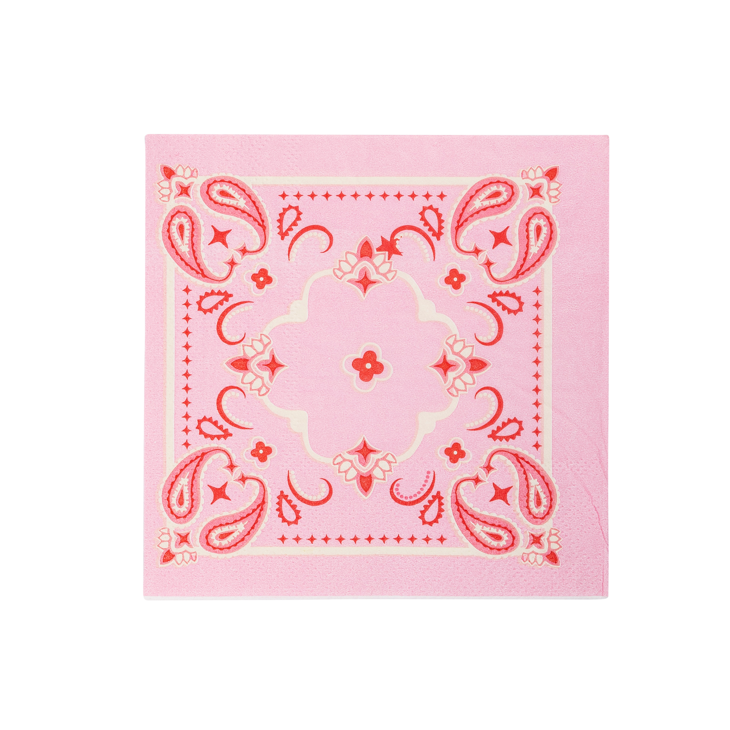 Pink Bandana Paper Cocktail Napkin