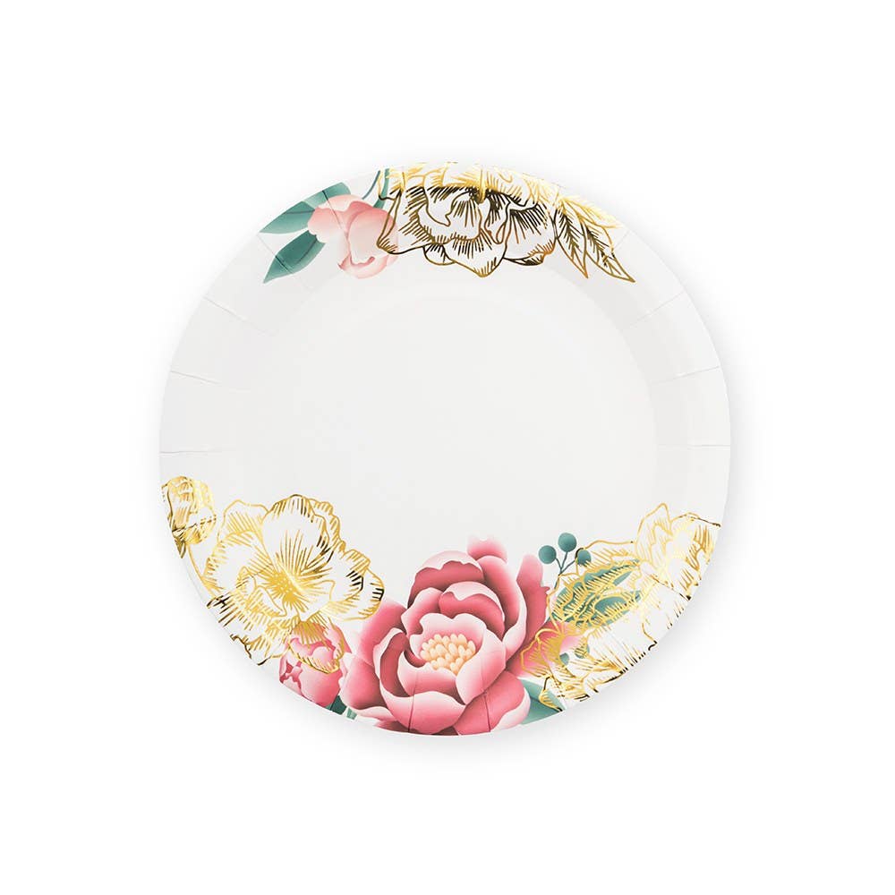 Modern Floral Dessert Plate