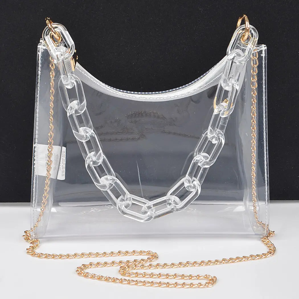 Clear Chain Shoulder Bag