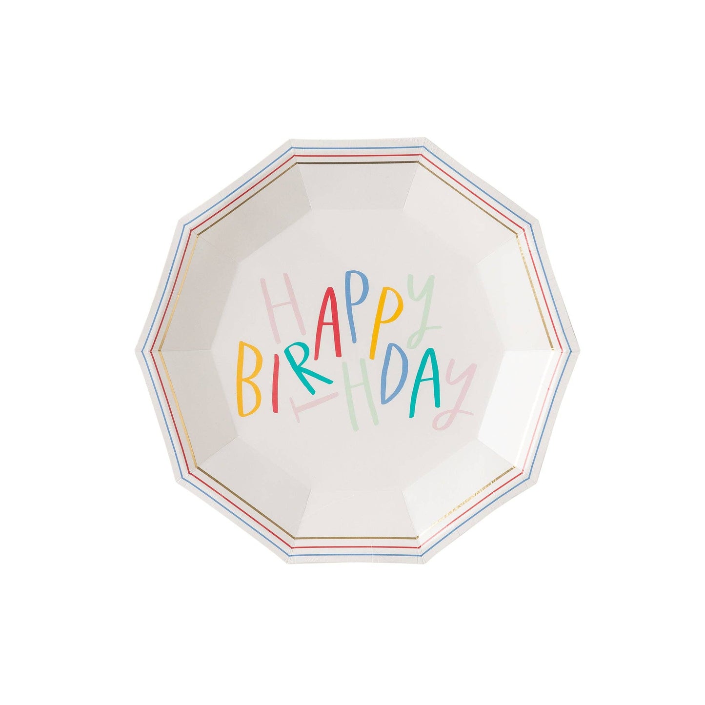 Happy Birthday Hexagon Paper Plates