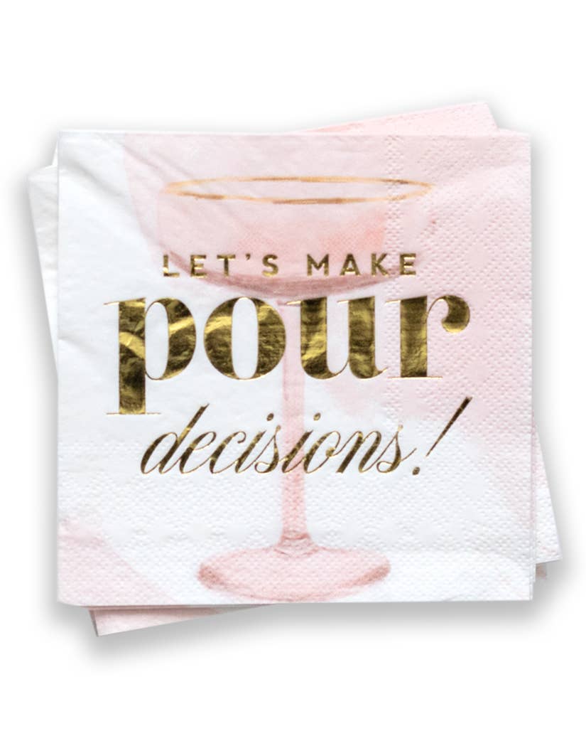 Let's Make Pour Decisions Paper Napkins