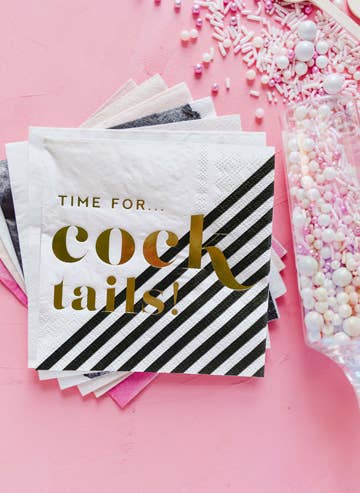 Time for Cocktails Paper Napkins