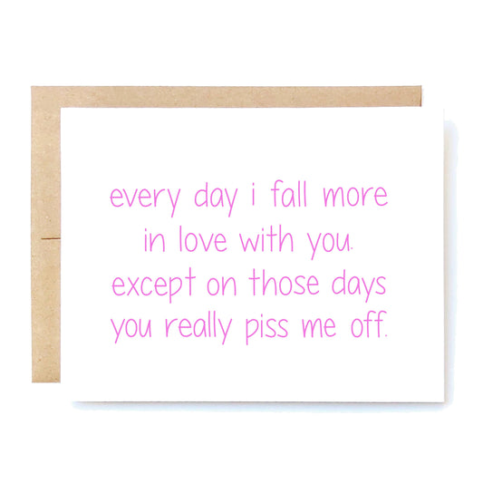 Every Day I Fall Card