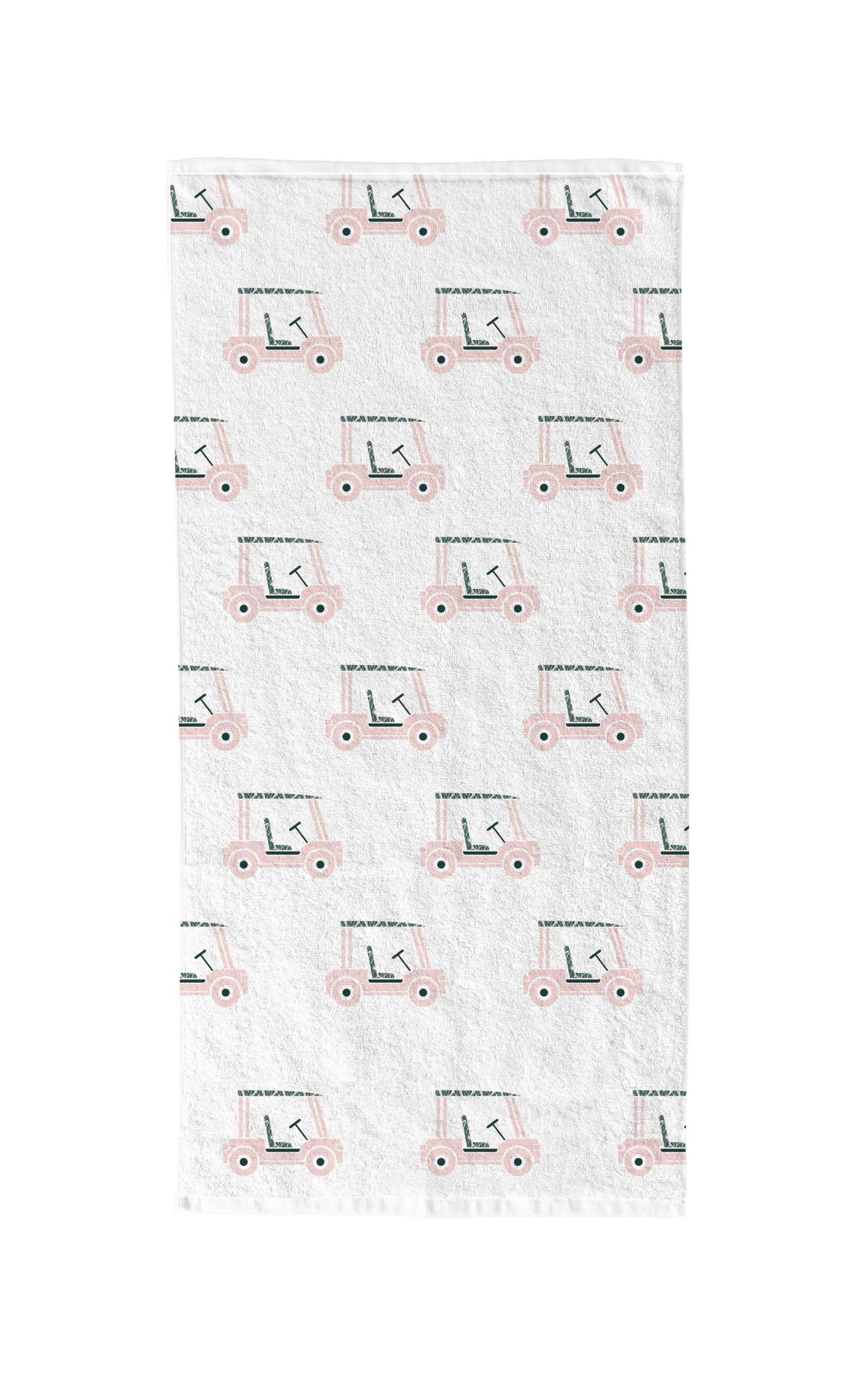 Pink Golf Carts Sports Towel