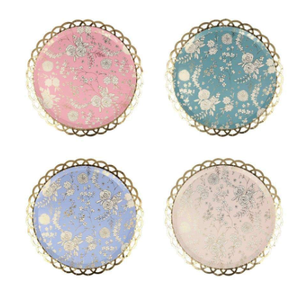 English Garden Lace Paper Side Plates