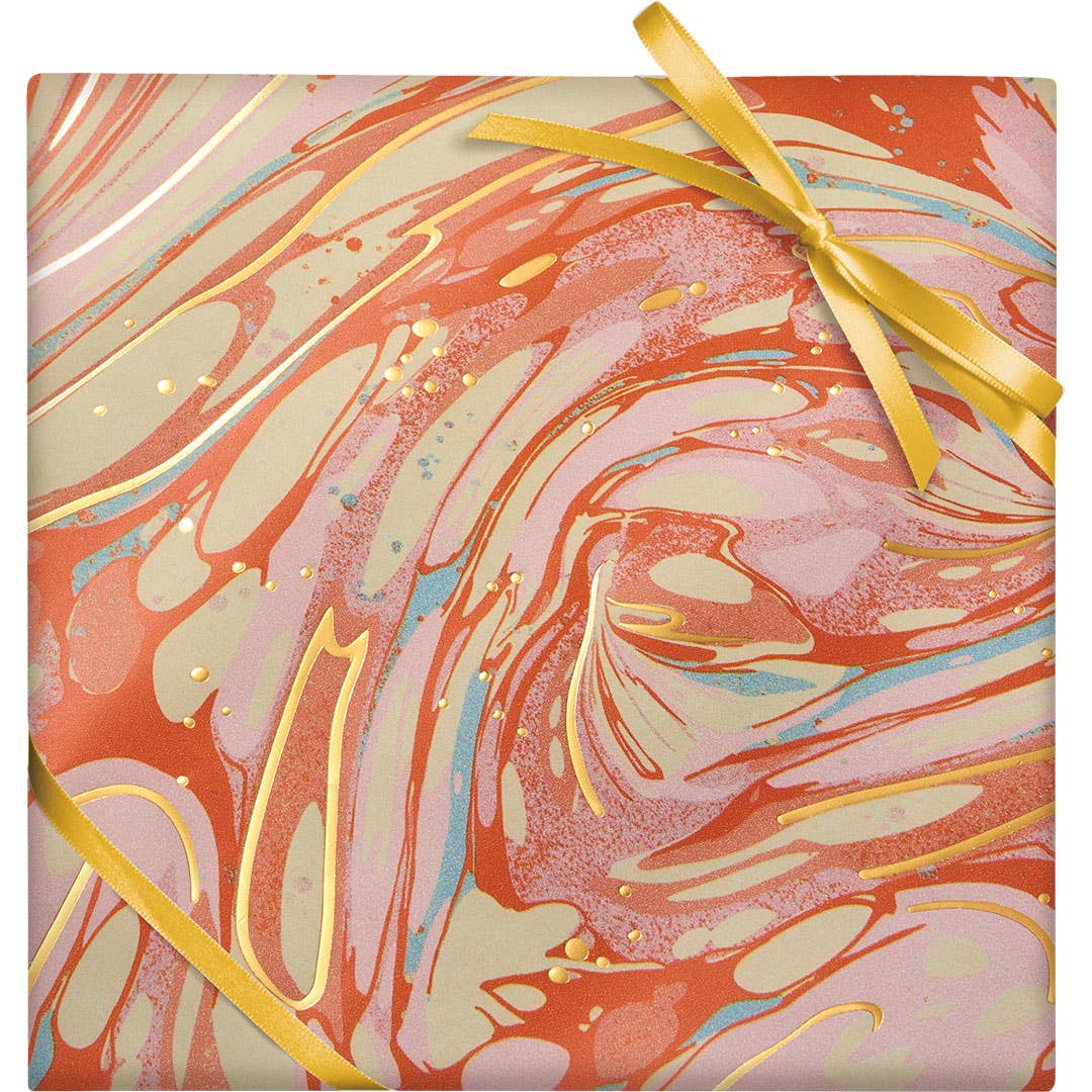 Pink Tones Marble Stone Wrapping Paper – Pop Balloon Bar + Party