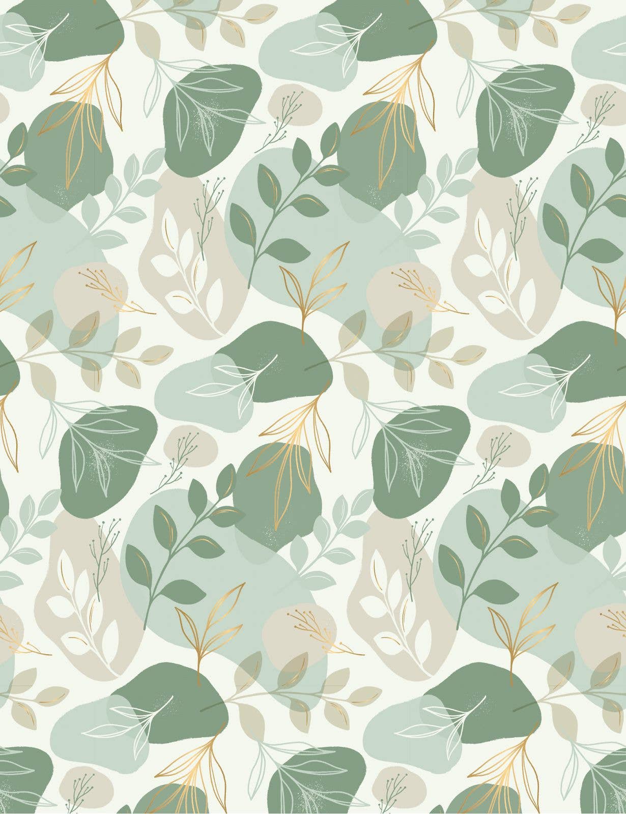 Greenery Stone Wrapping Paper