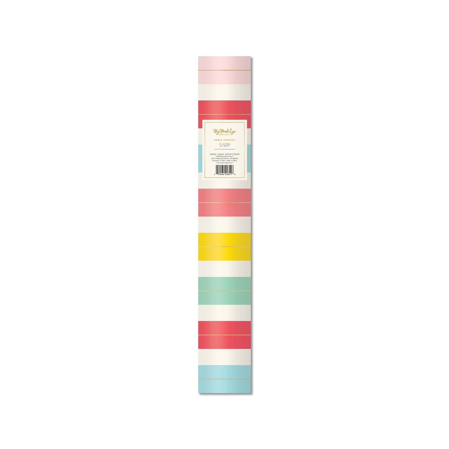 Hip Hip Hooray Rainbow Table Runner
