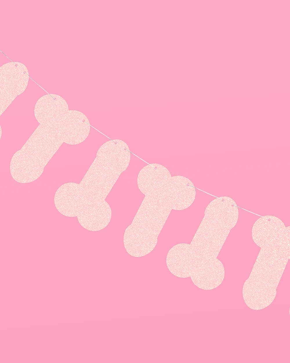 Pink Penis Glitter Banner