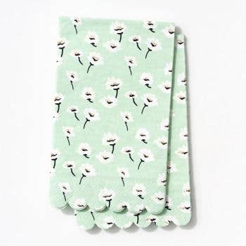 Daisy Paper Napkins - Mint