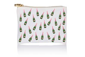 Champagne Flat Zip Handbag