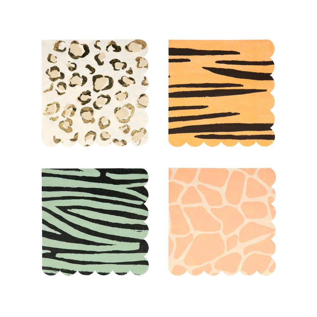 Safari Animal Print Large Napkins