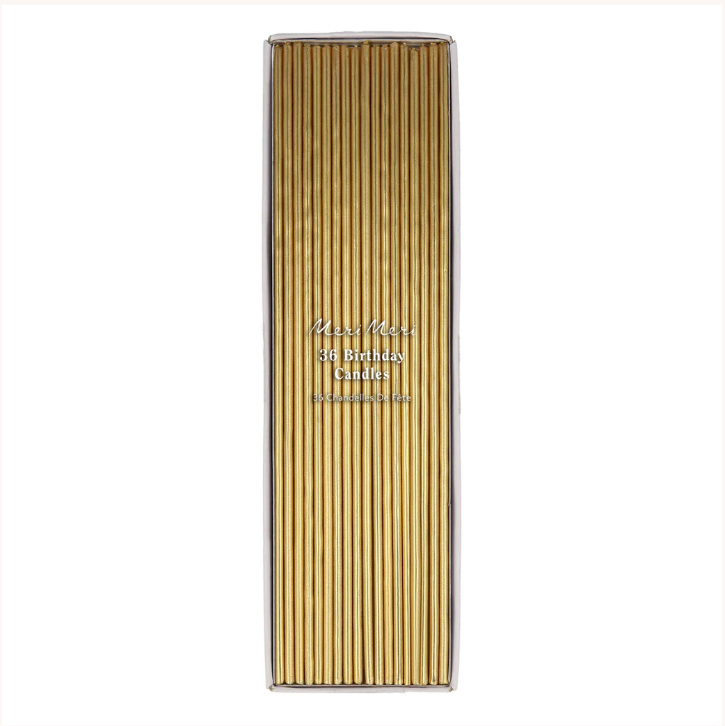 Super Skinny Gold Candles