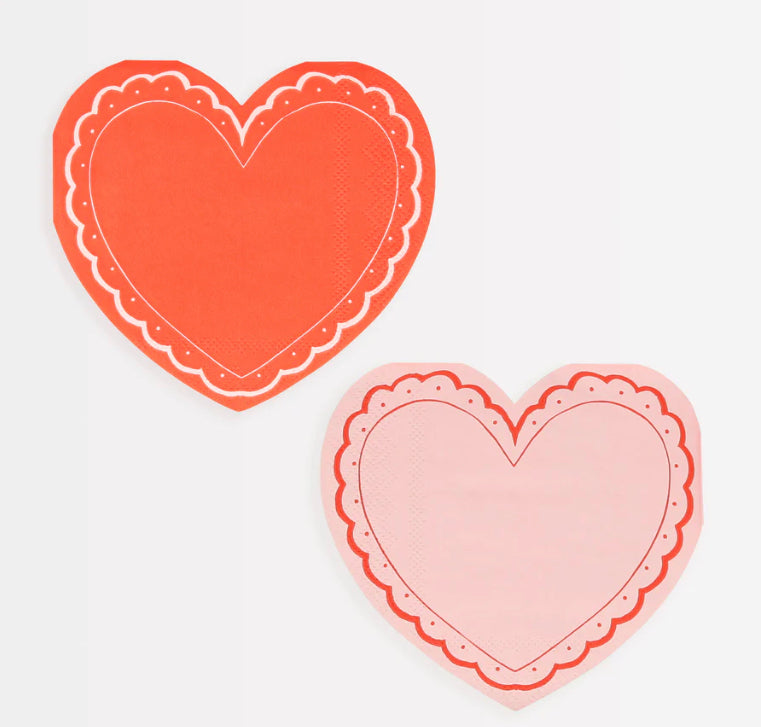 Lacy Heart Small Napkins